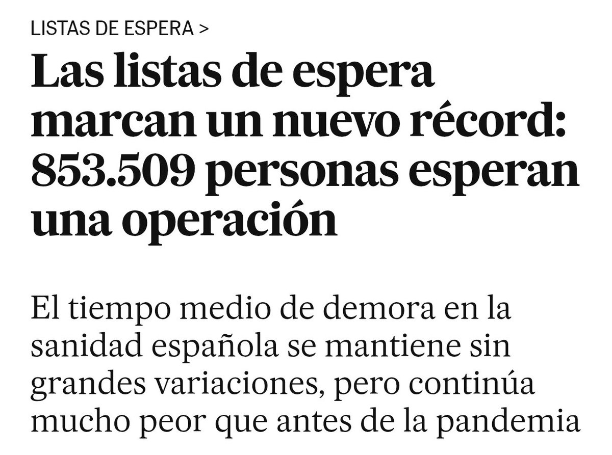 En 2024 murieron 36 mil personas esperando algún tipo de atención o intervención en la sanidad pública española. La burguesía está literalmente aniquilando a la clase obrera, deshaciéndose de los obreros que les sobran.