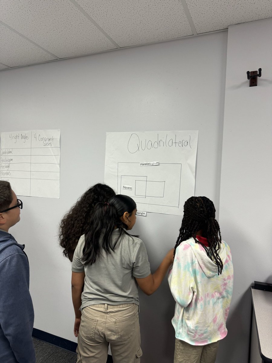 VPAA_SWPS's tweet image. Ms. Archie’s class was fully engaged in a circuit activity classifying quadrilaterals 🔷 Students led rich academic discourse, thinking critically and collaborating with purpose. The energy and buzz in that room was EVERYTHING! #VPAA #MathMagic