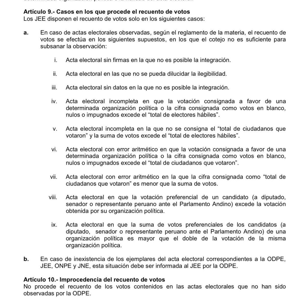 #DATOELECTORAL
El recuento de votos está a cargo de los JEE y procede en los siguientes casos: