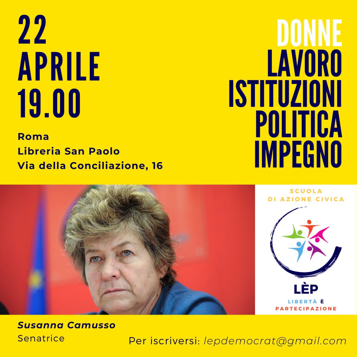 lepdemocrat's tweet photo. #lep #scuolaazionecivica #susannacamusso https://t.co/GtItFKqAsX