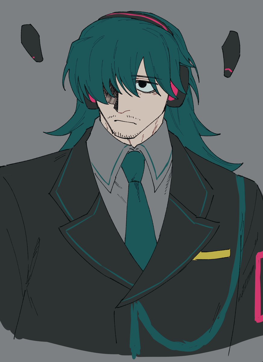 ミクおじ好きすぎて便乗して描かせていただきました…🙏でっかくて