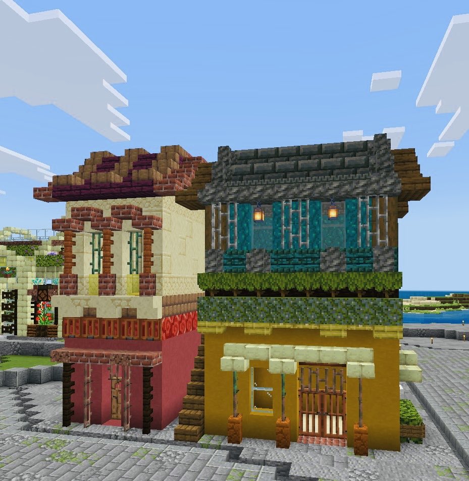 AOI2023Min's tweet image. 少し外装いじって完成🙌
内装はまた今度

#BE街サバ
#Minecraft