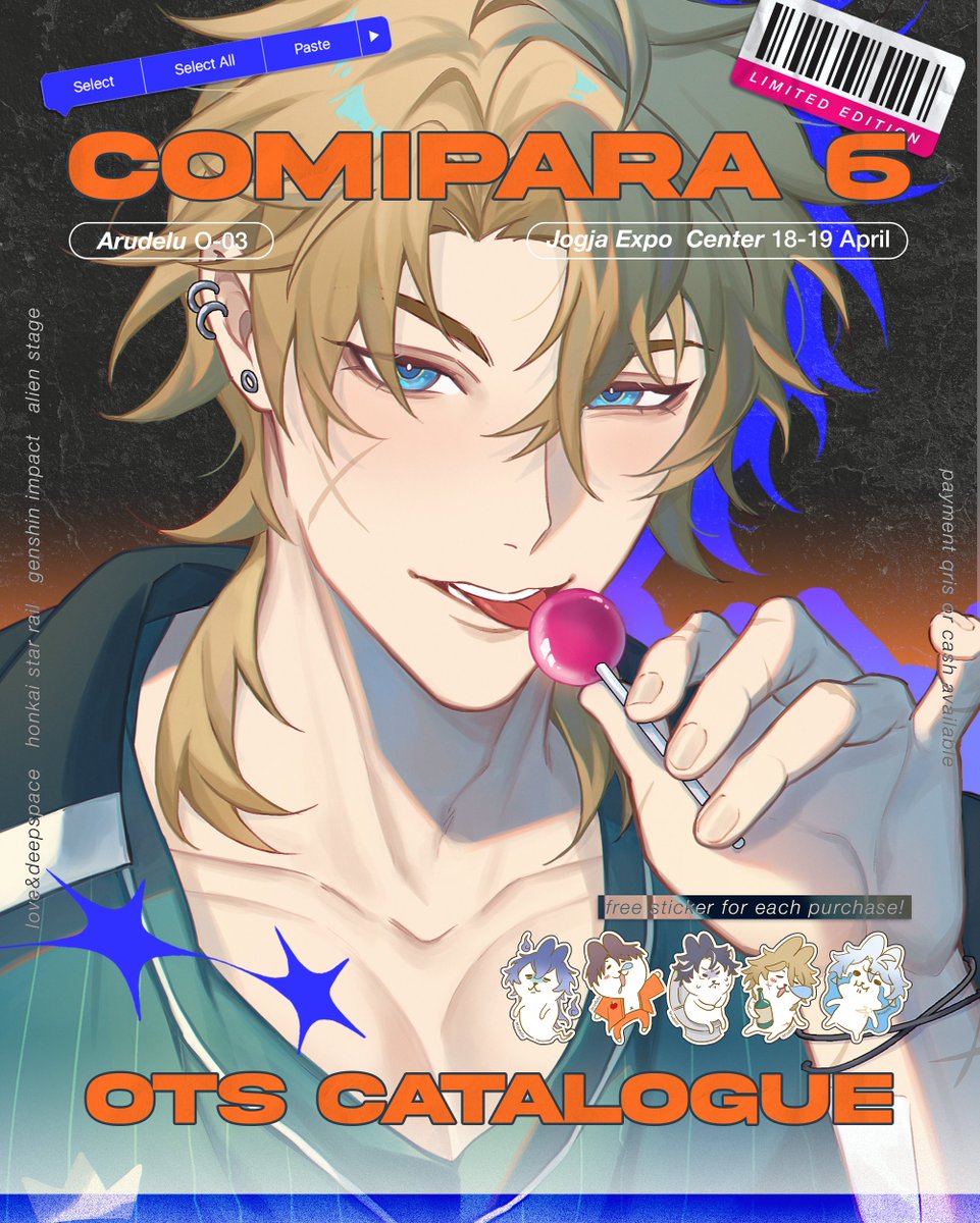 arudeluu's tweet photo. [🔁💗 tysm]
#comipara6 OTS Catalogue ✨

📍Booth O-03
📅Jogja Expo Center 18-19 April
🫀Phaidei, Varflins, LADS, ALNST , HSR , Genshin
🧧QRIS &amp; cash

💌 Catalogue please check QRT below

#comipara6catalogue #phaidei #varflins https://t.co/a4JHHzwrB1
