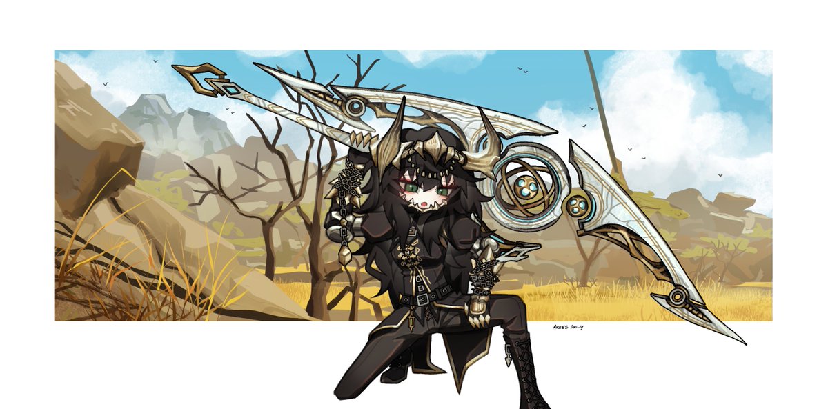 Anies_only's tweet photo. [MH SD] Commission for @Docsomes 🏜️🦴

#MHWilds #monsterhunter https://t.co/aKAlOf8CCk