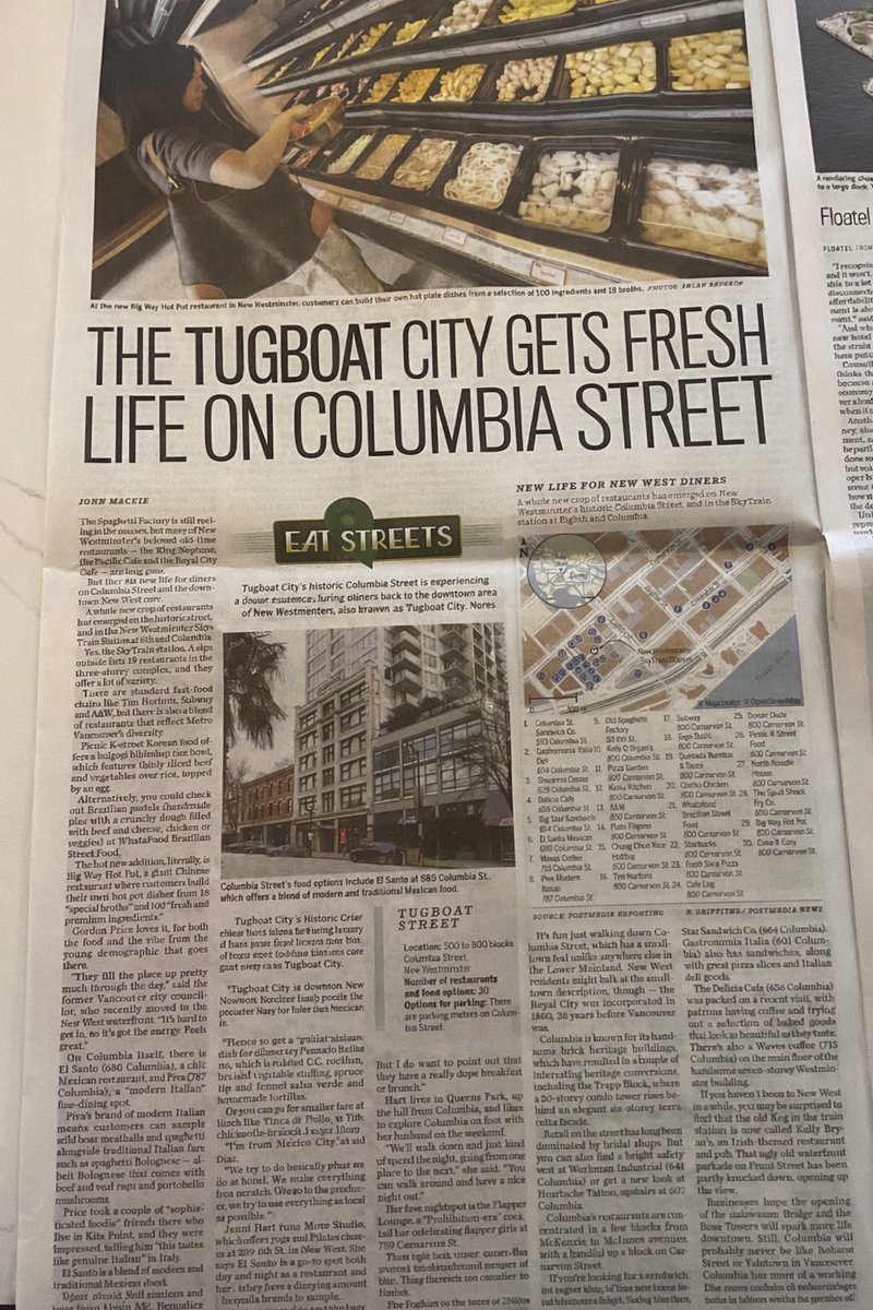 1 hour ago I posted an article in today’s Sun on changes on Columbia St. in New West.
I’ve had feedback on the article’s use of the verboten monicker ‘The Royal City’, so for those whose anti-colonialist leanings have been offended, here’s an alternative that they can live with.