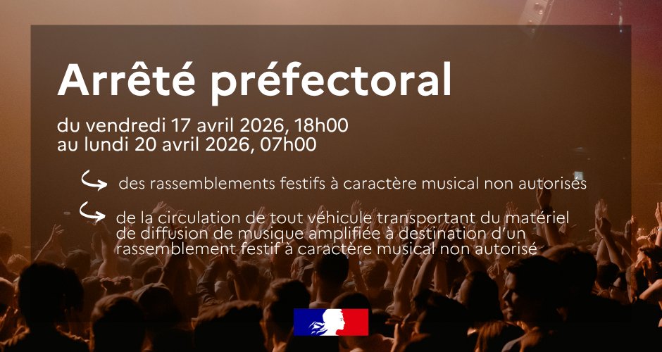 Image de Préfet de l'Orne - #sécurité |🔴Interdiction des rassemblements festifs à caractère musical non autorisés dans l’Orne.