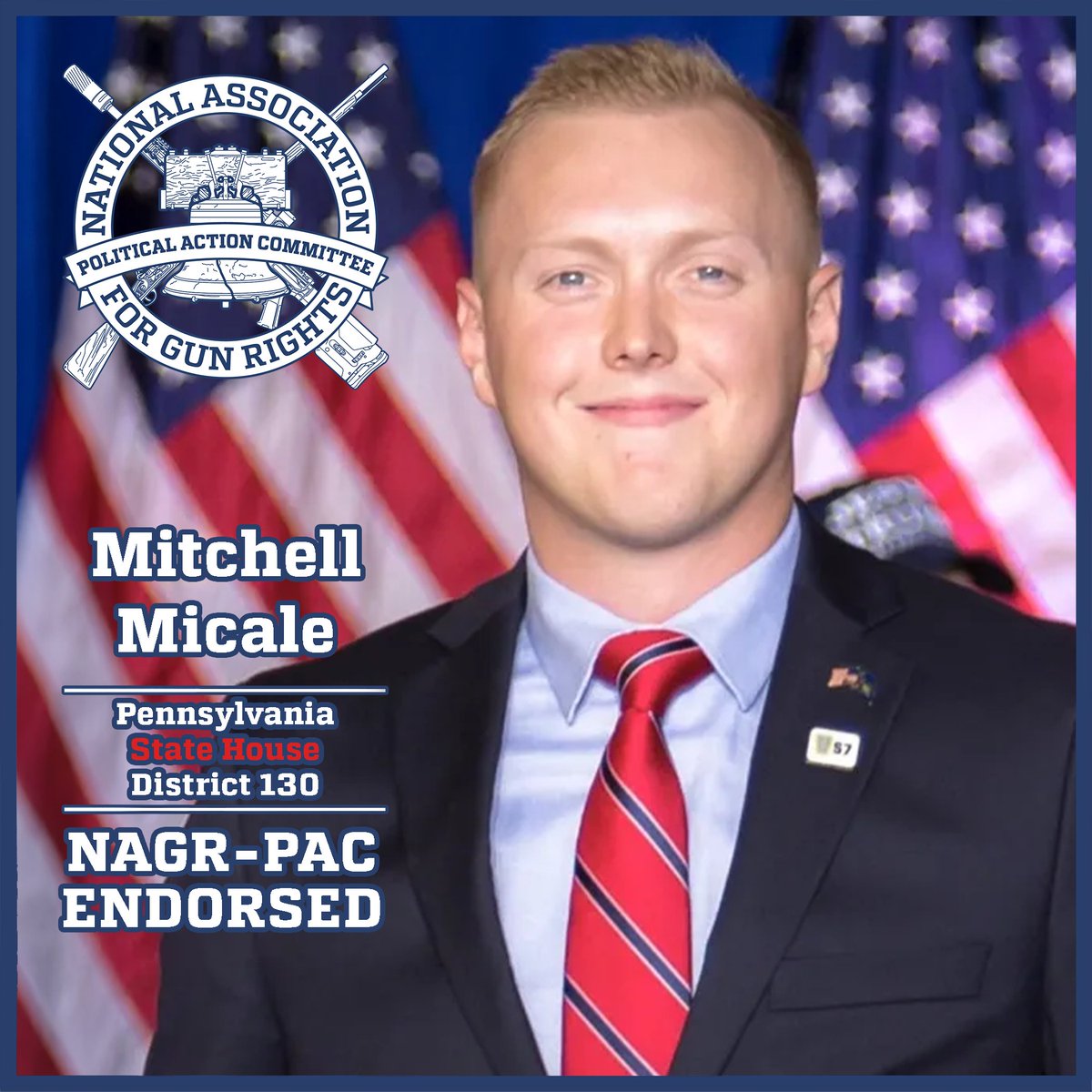 Getting a pro-gun State House requires every vote.

With Rep. David Maloney (R-130-Berks) retiring, it is imperative to maintain pro-gun representation.

✅Opposes unconstitutional "Red Flag" laws
✅Supports Constitutional Carry
✅100% PAGR Candidate Survey

NAGR-PAC has endorsed
