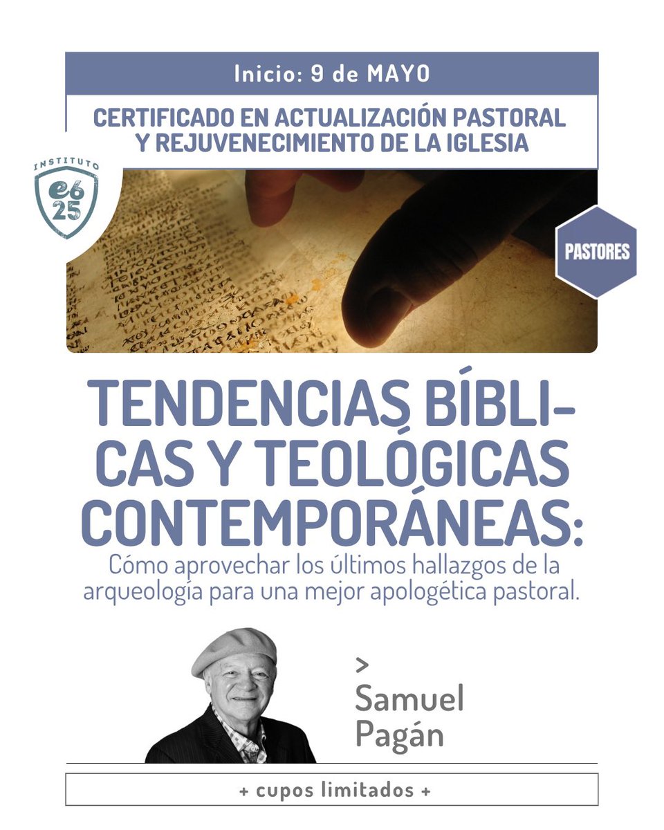 Institutoe625's tweet photo. 🔥 La iglesia no puede responder preguntas actuales con respuestas superficiales.

Un curso para líderes que quieren pensar la fe con profundidad, comprender nuevos debates y fortalecer su apologética pastoral.

👉 Súmate hoy! https://t.co/OTwQwceWyr https://t.co/fZo6tNreTL