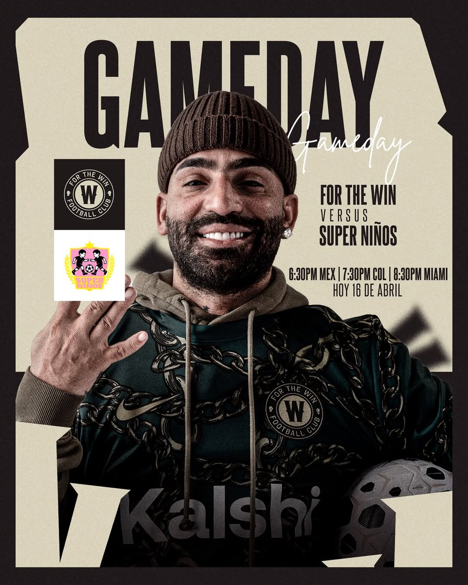 ForTheWinBC's tweet photo. π¨ MATCH DAY π¨
π Super NiΓ±os βοΈ
π 6:30PM MEX / 7:30PM COL / 8:30PM MIA
Es hoy.
Vamos por la victoria. π₯
#FTWFC #BallerLeague https://t.co/6g2DZIa1Nf