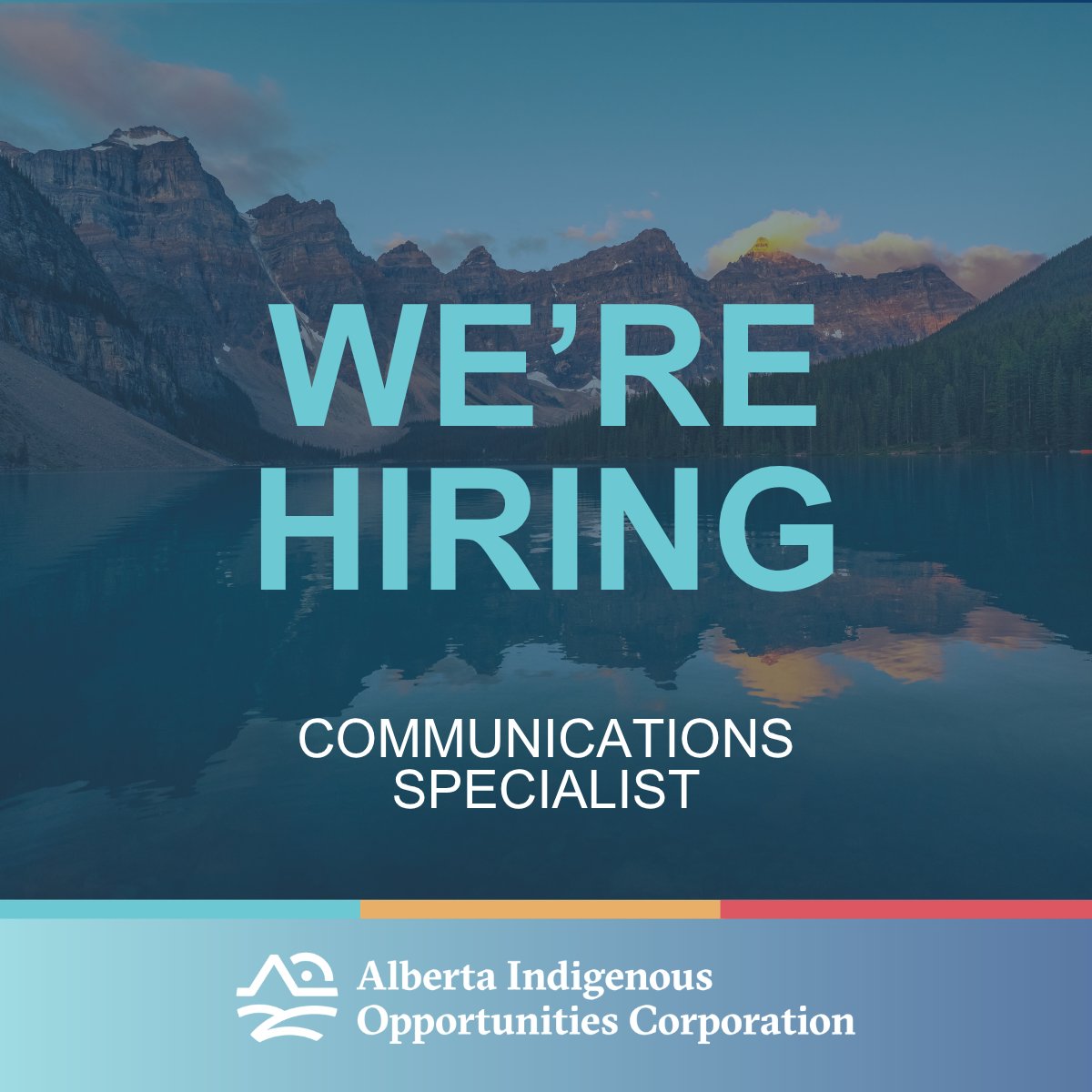 AIOC_Official's tweet photo. We’re hiring a Communications Specialist!

Help amplify Indigenous economic opportunities across Alberta through storytelling, digital campaigns, and major events.

✨ Purpose-driven work
✨ Collaborative team
✨ Real impact

Apply by April 25, 2026: https://t.co/1hN8fMmN9o https://t.co/CigiTSqJkh