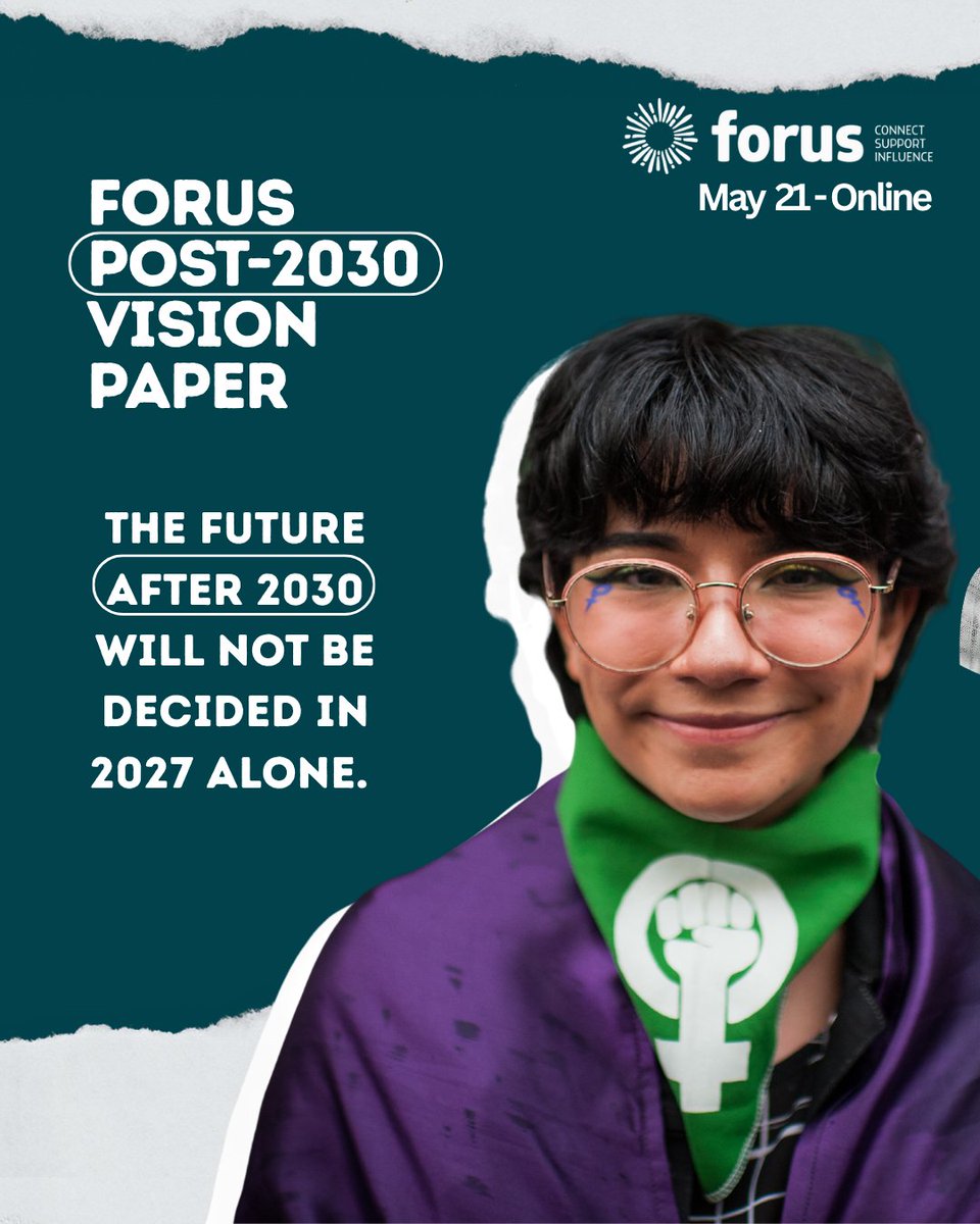 Forus_Int's tweet image. 𝐓𝐡𝐞 𝐟𝐮𝐭𝐮𝐫𝐞 𝐚𝐟𝐭𝐞𝐫 𝟐𝟎𝟑𝟎 𝐰𝐨𝐧’𝐭 𝐛𝐞 𝐝𝐞𝐜𝐢𝐝𝐞𝐝 𝐢𝐧 𝟐𝟎𝟐𝟕 𝐚𝐥𝐨𝐧𝐞.

It’s being shaped now, through political choices and who gets to participate. 𝐂𝐢𝐯𝐢𝐥 𝐬𝐨𝐜𝐢𝐞𝐭𝐲 𝐦𝐮𝐬𝐭 𝐞𝐧𝐠𝐚𝐠𝐞 𝐞𝐚𝐫𝐥𝐲. 

#Post2030 #CivilSociety #GlobalSolidarity