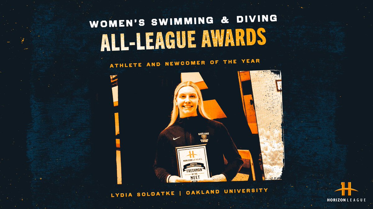 HorizonLeague's tweet photo. Congratulations to your 2026 #HLSD Women's Athlete of the Year AND Newcomer of the Year, Lydia Soldatke of @OAK_Swim_Dive!
Read more: https://t.co/WZBqExQNcb
#OurHorizon๐ https://t.co/amUVUqye7T