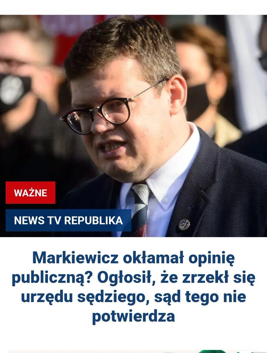 Krystian Markiewicz sędzia z Iustitii najpierw przez tygodnie wciskał kit, że „zrzekł się urzędu sędziego SO w Katowicach, bo wszystko ma być czyste i transparentne”.
Media pytają sąd – a tam zimna cisza. Prezeska SO: „Nie mamy żadnej wiedzy poza medialnymi bajkami tego cwaniaka
