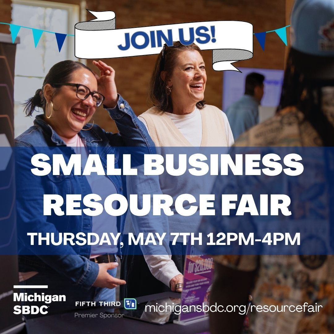 MichiganSBDC's tweet image. In 3 weeks, West Michigan's best small business resources will be under one roof. The 2026 Resource Fair is designed to support all of your small business needs. 
hubs.la/Q04ckHfV0
📍Goei Center, Grand Rapids
#SmallBizWeek #MichiganSBDC #NetworkingEvent #GrowYourBusiness