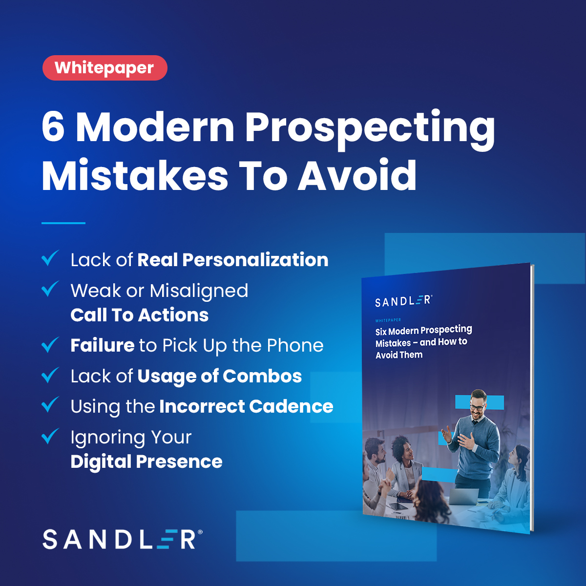 SandlerTraining's tweet image. Discover "6 Modern Prospecting Mistakes and How to Avoid Them" in your copy of Sandler's white paper. Master personalization, amplify your digital footprint, and unlock strategies to boost sales performance.

Download: info.sandler.com/marketing-site…

#ProfessionalGrowth #SalesTraining