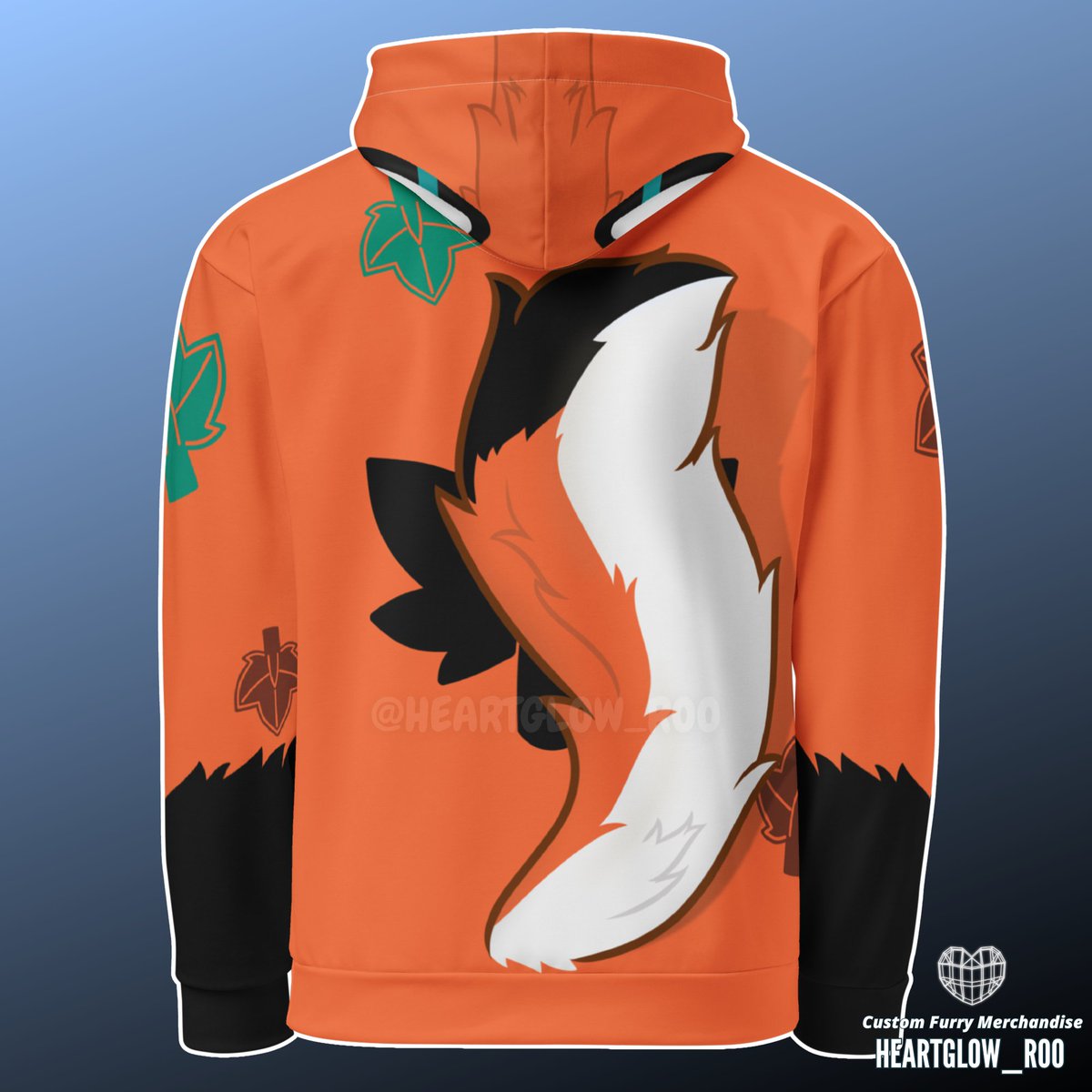Custom fursona hoodie design for @/Kerm181!! 🧡🖤