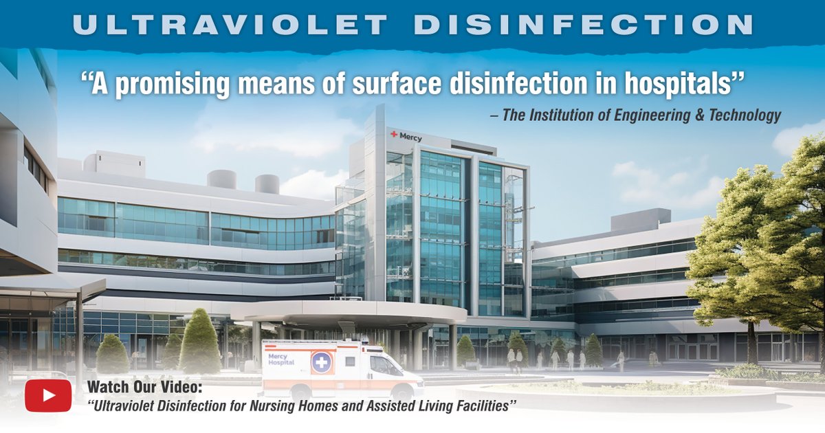 AtlanticUVCorp's tweet image. The Institution of Engineering &amp;amp; Technology posted: "Ultraviolet germicidal irradiation technologies have emerged as a promising…means of surface disinfection in hospitals and other healthcare settings."

Watch our video → youtu.be/areyuTFDoms

#assistedliving #seniorcare