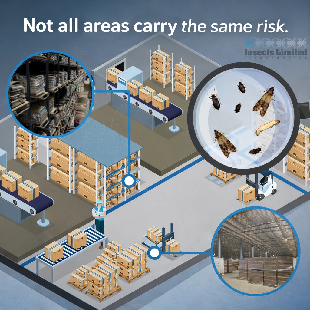InsectsLimited's tweet photo. Not all areas in a facility carry the same risk.

Yet many pheromone monitoring programs treat them that way.

A smarter approach starts with prioritizing high-risk zones and using data to track movement.
👉 Learn how to build a smarter monitoring program: https://t.co/f8twzMcw0G https://t.co/cjmZML8Z7n