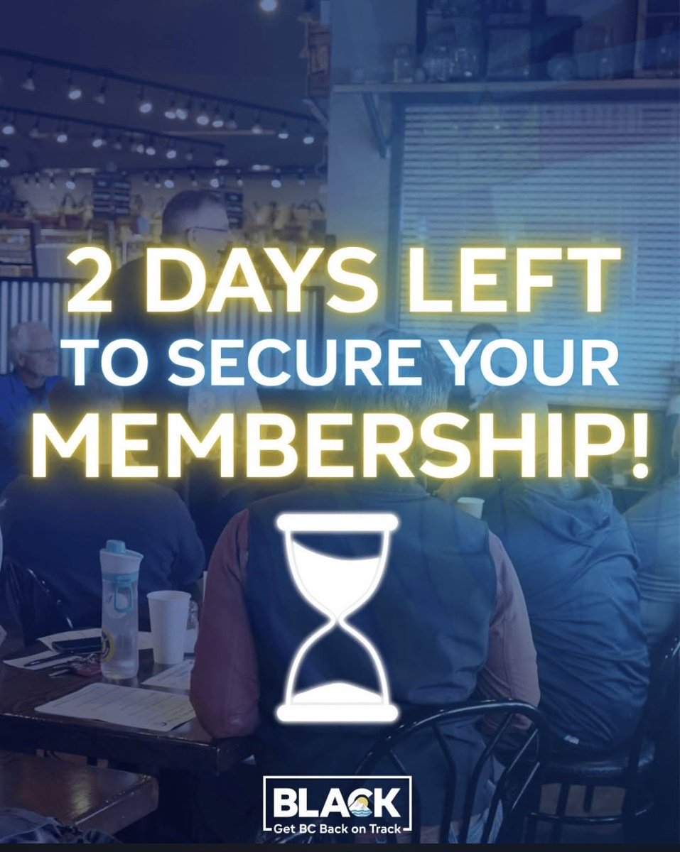 We’re down to the wire.

The deadline to join the Conservative Party is just 2 days away.

People across British Columbia are stepping up for the first time — because the stakes have never been higher.

This isn’t just about who leads a party. It’s about who is ready to lead this