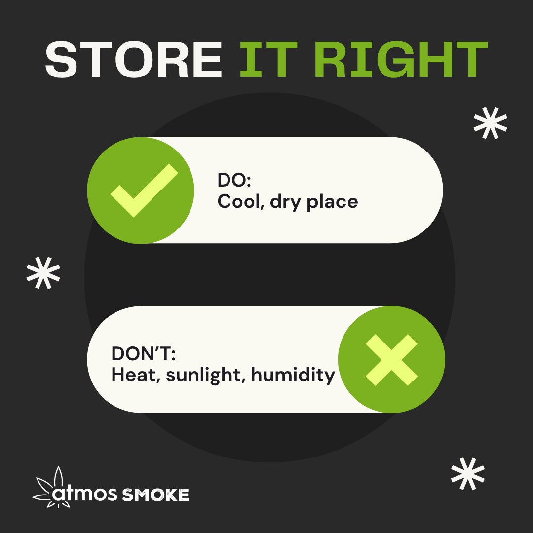 AtmosCbd's tweet image. Storage matters more than you think.

Keep it fresh, keep it right.

#SmokeSmart #StorageTips #AtmosSmoke