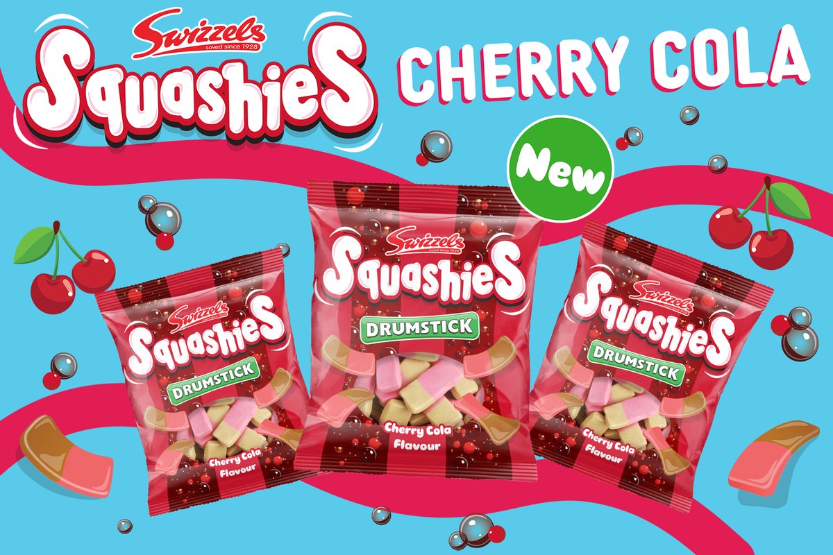 Pricecheck_UK's tweet image. 🍒 Must-Stock Confectionery! NEW Cherry Cola Squashies Drumstick from Swizzels – nostalgic flavour, fun texture and eye catching packaging to boost impulse sales! 🍬 #Confectionery #ImpulseSales #RetailReady