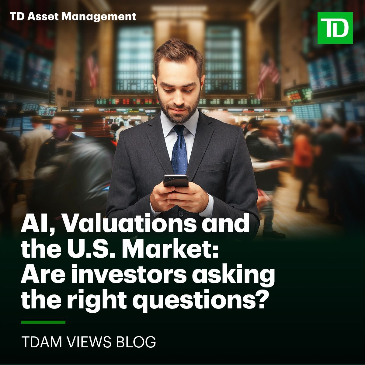 KennethVine_TD's tweet photo. AI will change how companies compete. But does that mean investors should own less of the U.S. market? Michael Craig explains why the bigger risk may be valuation sensitivity, not profit collapse, and what that means for portfolios. 🔗https://t.co/X6F51Pg8IB https://t.co/LO0TEVPsAp