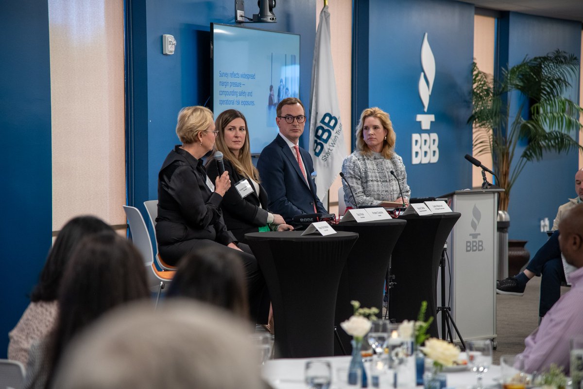 texasmutual's tweet photo. We enjoyed supporting @bbb_us 's Economic Resilience Luncheon for a conversation on the economic forces shaping Texas. Stacy Rose, manager regional safety services, joined leaders for a panel discussion on addressing workforce challenges and building more resilient businesses. https://t.co/jSXAV7PUKm