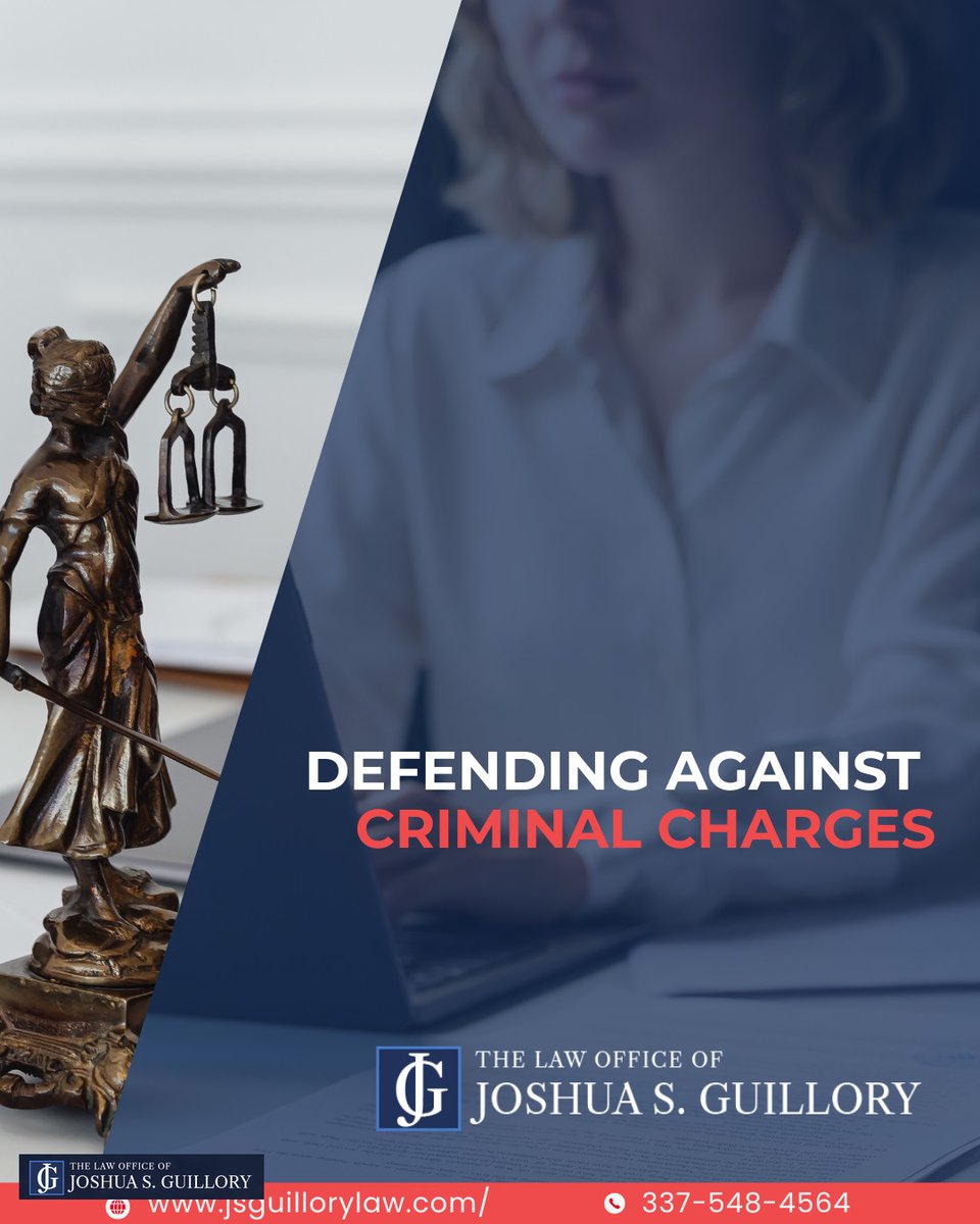 JGuilloryLaw's tweet image. Criminal charges require a structured defense built on evidence, procedure, and legal strategy. Understanding your options early can change outcomes. See how defense strategies are developed at jsguillorylaw.com #CriminalDefenseLA #LafayetteLawyer #LegalStrategy