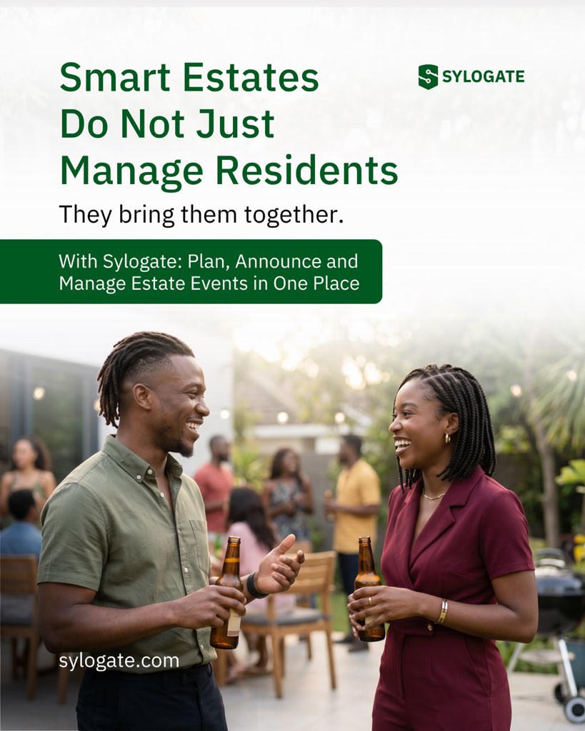 sylogate's tweet photo. Smart estates bring communities together. 🎉
 
Sylogate Events Management plan, announce, and manage estate events all in one app.
 
https://t.co/N5OIx7EaQI #EventsManagement #Sylogate #SmartEstate #Nigeria https://t.co/x10xZFigND