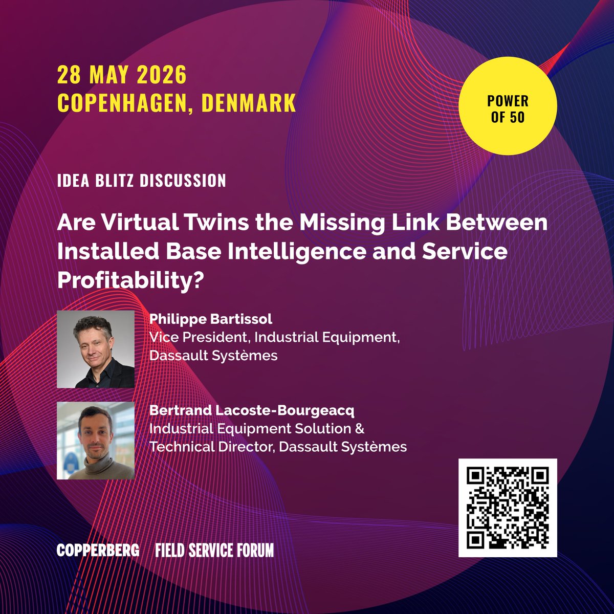 CopperbergAB's tweet image. Are #virtualtwins the key to unlocking service profitability? Join Dassault Systèmes’ experts at #FieldServiceForum in Copenhagen, May 28, for a roundtable on boosting #spareparts, #predictivemaintenance &amp;amp; more. 

Learn more: bit.ly/fs26-50 

#fieldservice #manufacturing
