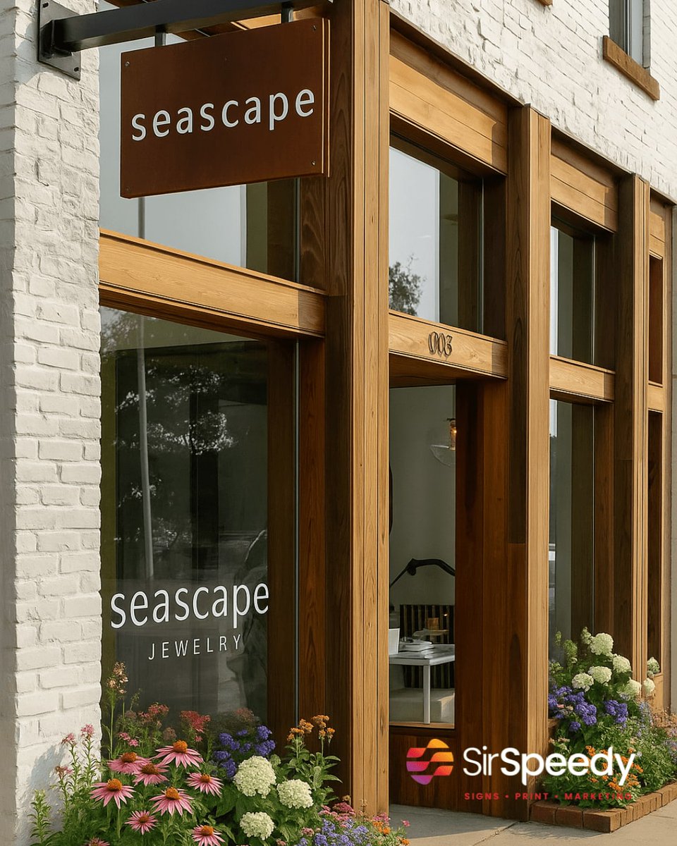 SirSpeedyRose's tweet image. Good signage changes how a business feels from the sidewalk. Built to match the space, elevate the storefront and hold attention over time, Sir Speedy delivers signage that puts your brand in the spotlight where it belongs.
#SirSpeedy #CustomSignage #WindowGraphics