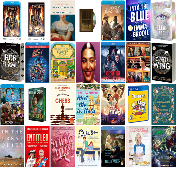 MyHPLD's tweet photo. This week the High Plains Library District has 278 new books, thirteen new movies, and three new music CDs.  New items include Avatar, I Can Only Imagine 2, Other Bennet Sister, The Great Divide, Into the Blue, Goat, Release Me, and Iron Flame. https://t.co/SiUFXe4iNQ https://t.co/q9S366TYiU