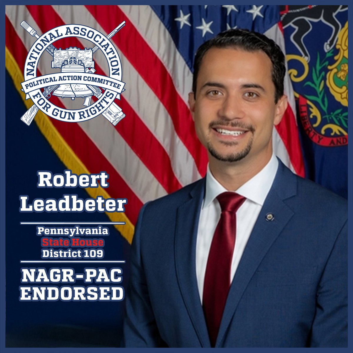 Not only do we need to get pro-gun Reps elected, but we need pro-gun leaders in the House.

✅Long pro-gun voting record in the State House
✅Strong support of Constitutional Carry
✅SPONSORED a preemptive "Ban" on "Red Flag" laws
✅100% PAGR Candidate Survey

That's why NAGR-PAC