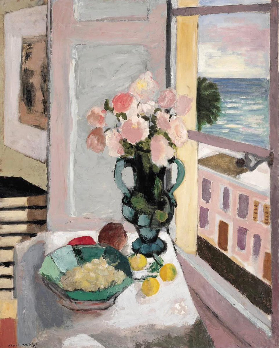 LuizSantosMusic's tweet image. Henri Matisse - 'Safrano Roses at the Window' -  1925 
#art #arts #finearts #painter