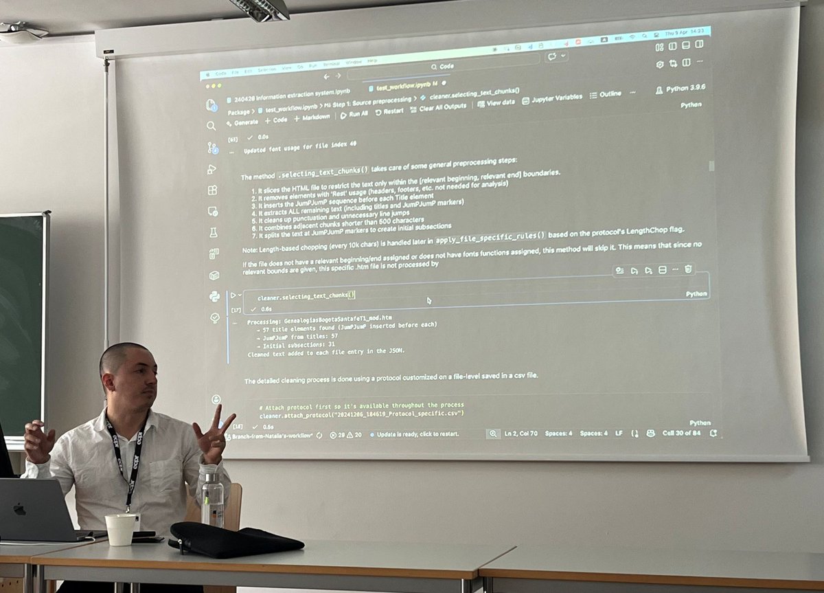 expert_survey's tweet photo. @ECPR @Zaryfrank @SongpoYang @jiang_nan_zhu @JunyanJiang @HKUniversity @NaimBroKhomasi @GobiernoUAI .@PereFelipe presents his #python package #text2rel at our @ECPR #JointSession workshop. Check it out if you need to extract in particular familial relationships from scanned historical documents! @IPZ_ch @UZH_en https://t.co/FSVYrlOJTW