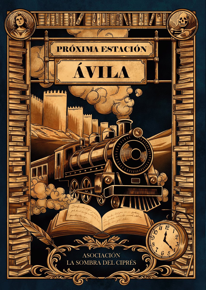 ¡Ya es oficial! Este 24 de abril presentamos ‘Próxima estación: Ávila’, como parte de los actos de la Feria del Libro. El evento tendrá lugar en la carpa instalada en el Mercado Grande a las 20h. Escribe el prólogo Ricardo del Val y la fantástica ilustración es de <a href="/grismedinaart/">Gris Medina</a>