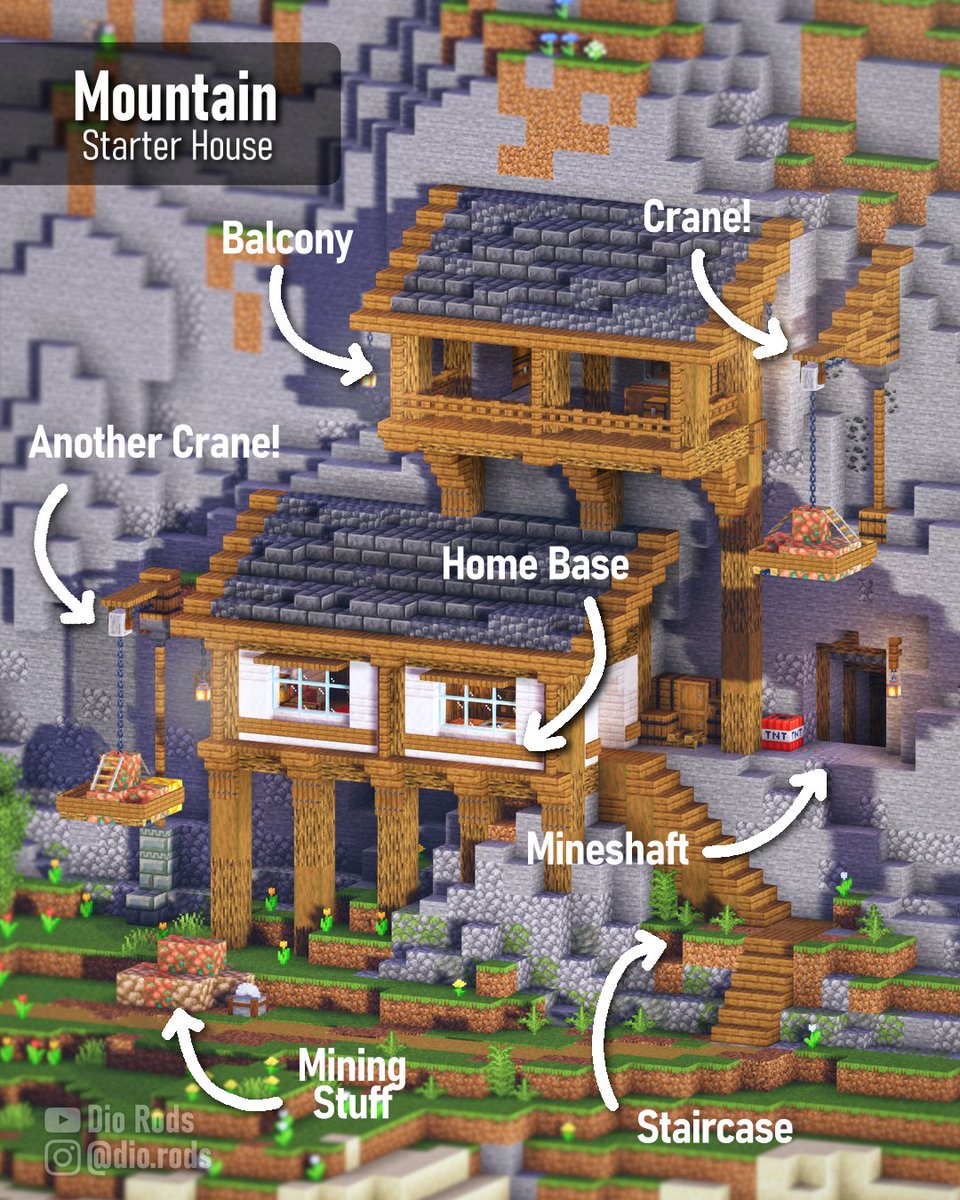 dio_rods's tweet image. A Starter House! Wanted to make something like this for a while, and I really enjoyed it, even made a video on it! So yeah, follow for more  :) 
#Minecraftbuilds #minecraft建築コミュ #Minecraft #minecraftart