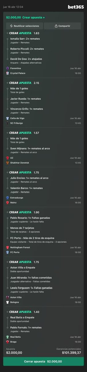 CombiWarrior's tweet photo. Jajaja que vamos a descansar 🤌

Aca va una linda para los partidos de Europa y Conference League.

Si no gano con esta me retiro☠️ https://t.co/xquhZkaAEN
