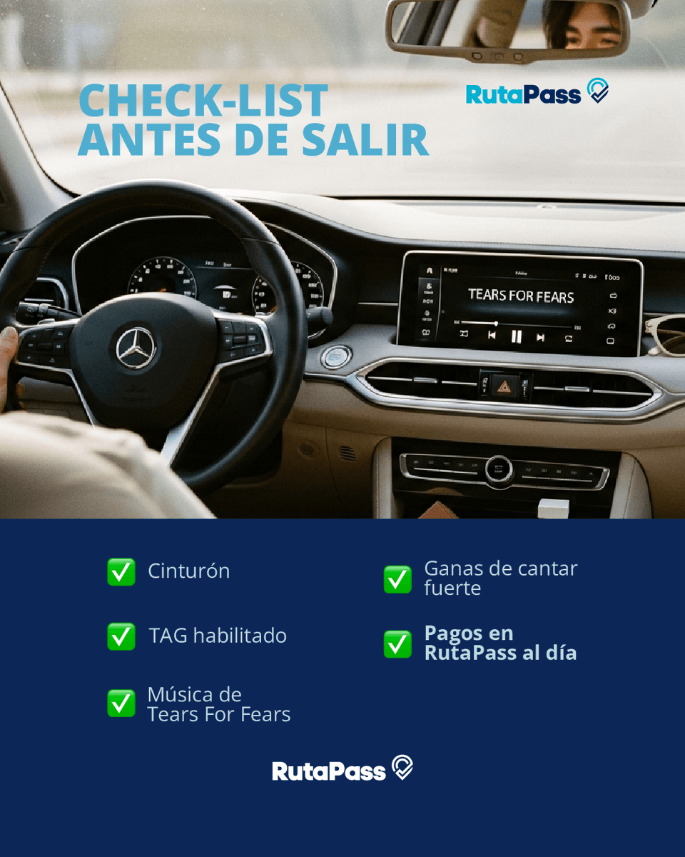 RutaPass's tweet photo. Porque salir tranquilo también es tener tu TAG y tus pagos en RutaPass al día  😎

Si tienes dudas de tu cuenta, entra en https://t.co/l7kZOkOLDz para más información.

¡No hay nada mejor que manejar sin pendientes! 🚗✨ https://t.co/ObVMQ7xN9P