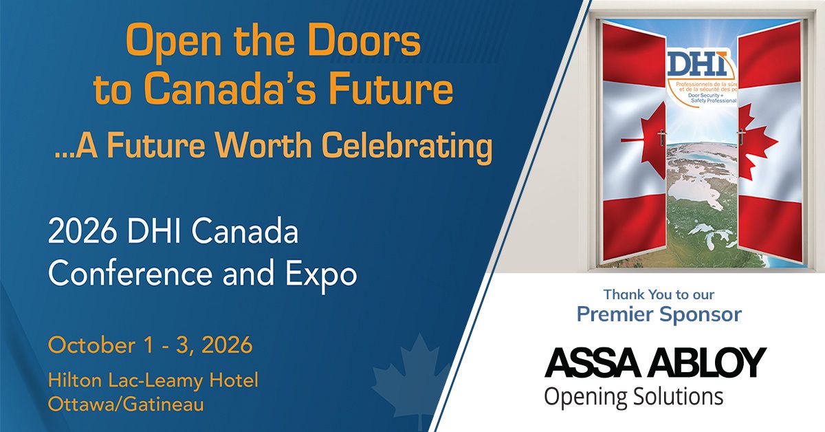 DHICanada's tweet image. A huge thank you to ASSA ABLOY, a Premier Sponsor of our 2026 Conference &amp;amp; Expo.

Your support helps make this event possible and drives meaningful connections across our industry. We’re grateful to have you on board!

dhicanada.ca/events/2026-co…

#BuildingCodes #DHI #DoorHardware