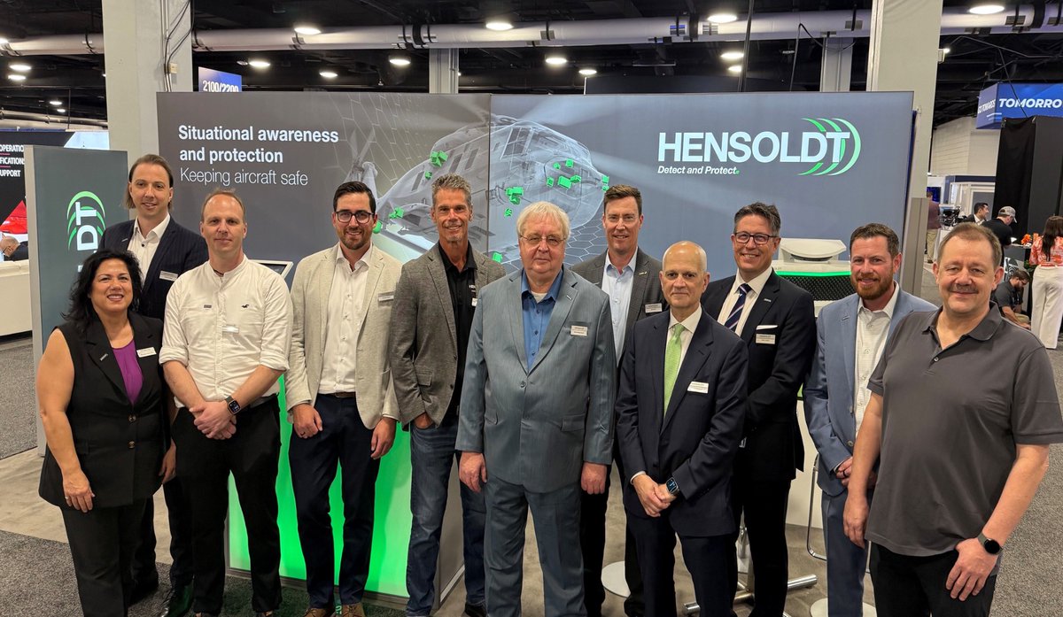 hensoldt's tweet photo. Following a short Easter break, the trade fair season is back in full swing! The HENSOLDT team is currently at #AAAA in Nashville, USA, where our colleagues are showcasing some highlights of our airborne portfolio, incl. the #PrecISR radar family and #SferiRec flight recorders. https://t.co/8fLdqzuELD