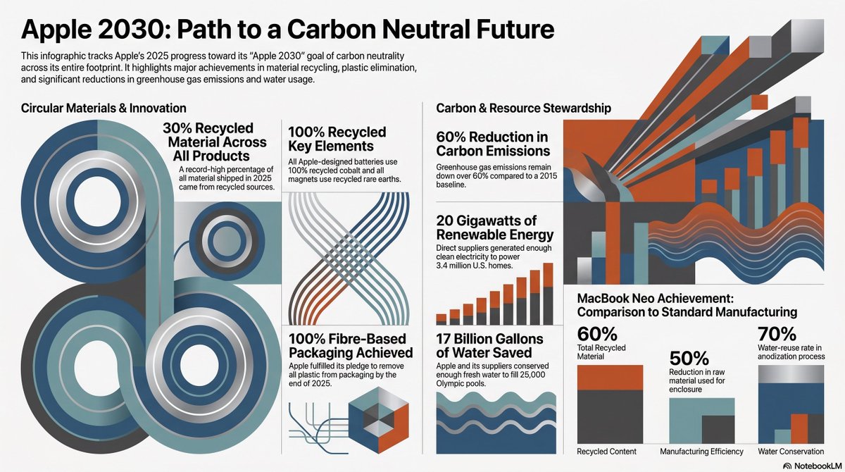 prabhu_ram's tweet photo. Apple’s 2025 sustainability milestones signal a structural shift: decarbonisation is increasingly being embedded into product design and supply-chain operations, not treated as a standalone ESG layer.

A thread 🧵

#AAPL https://t.co/qi6QthnY5u
