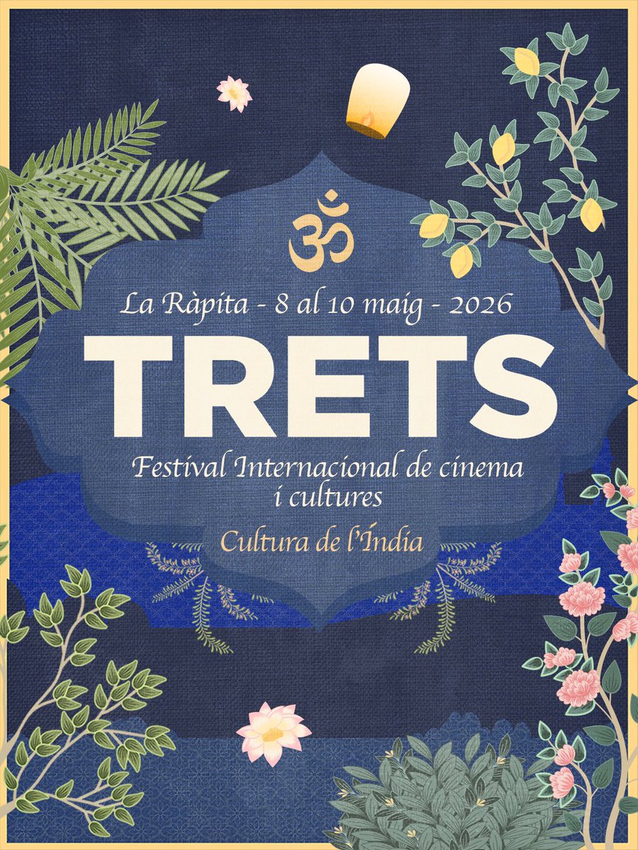 𝗧𝗥𝗘𝗧𝗦 Film Fest està a punt de començar... 💥

🪬 Del 8 al 10 de maig arriba la 5a edició del certamen, amb la cultura de l’Índia com a gran protagonista.

🔔 Activeu la campaneta i no us perdeu res.

#SavetheDates #Trets2026 #FilmFestival #LaRapita #TerresdelEbre