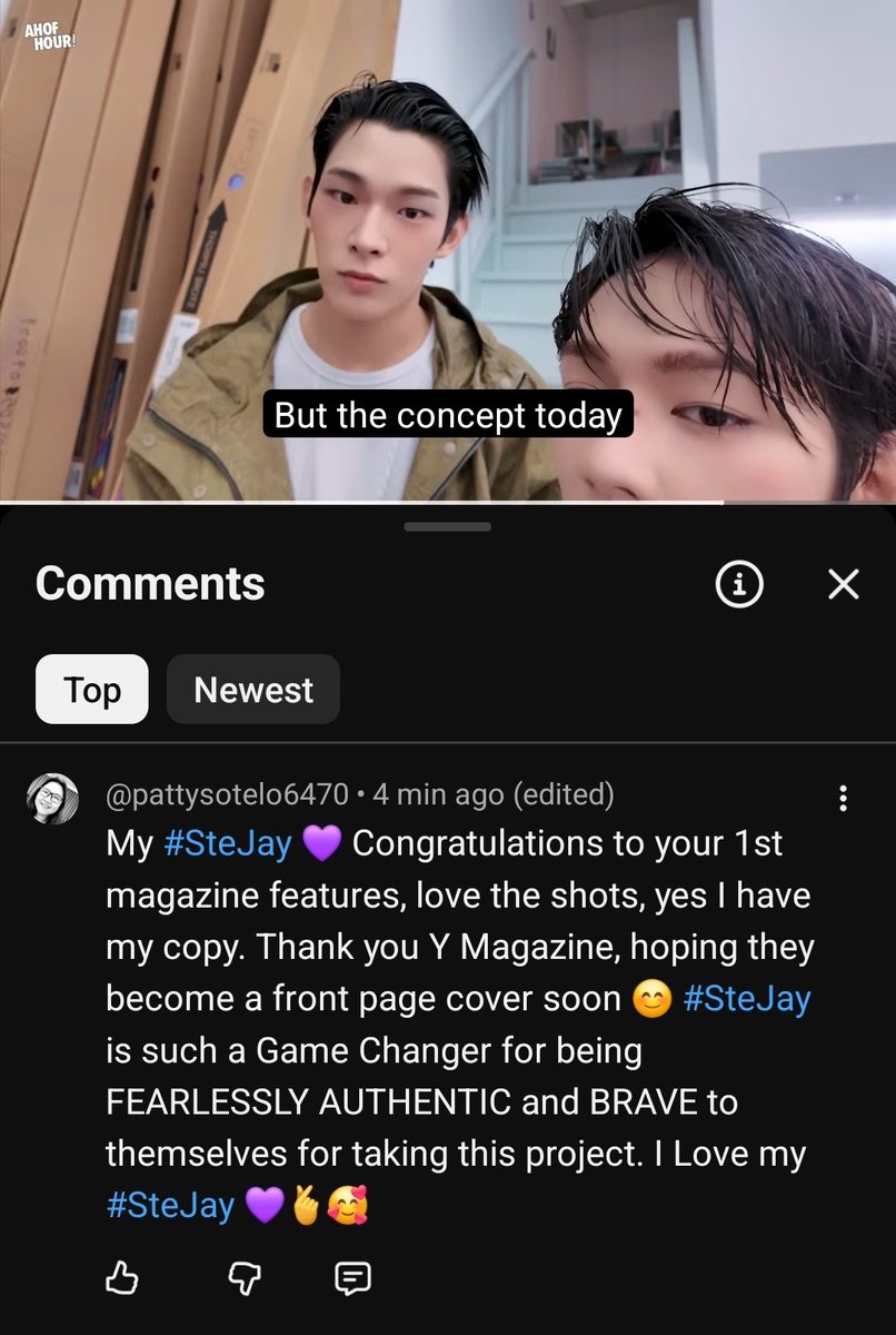 pattysotelo724's tweet photo. @AHOF_official What makes SteJay a Game Changer is their FEARLESSLY AUTHENTIC and BRAVE to take this project to themselves. 💜🥰💙

OUR STEJAY OUR PRIDE
#SteJayPartnersInStyle
#우리스티제이Y매거진화보
#STEJAY #STEVEN #JL https://t.co/qlIfKxeRCa