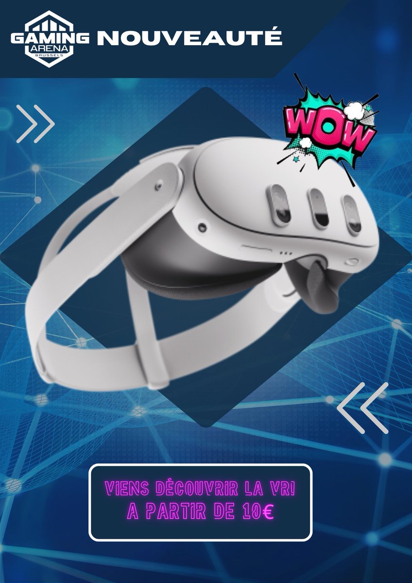 Gaming_ArenaBXL's tweet photo. La VR est enfin dispo chez Gaming Arena 🚀

Beat Saber, FPS et expériences immersives t’attendent 🔥

Prêt à plonger ? Réserve ta session dès maintenant 👇 https://t.co/onWBVEJERy