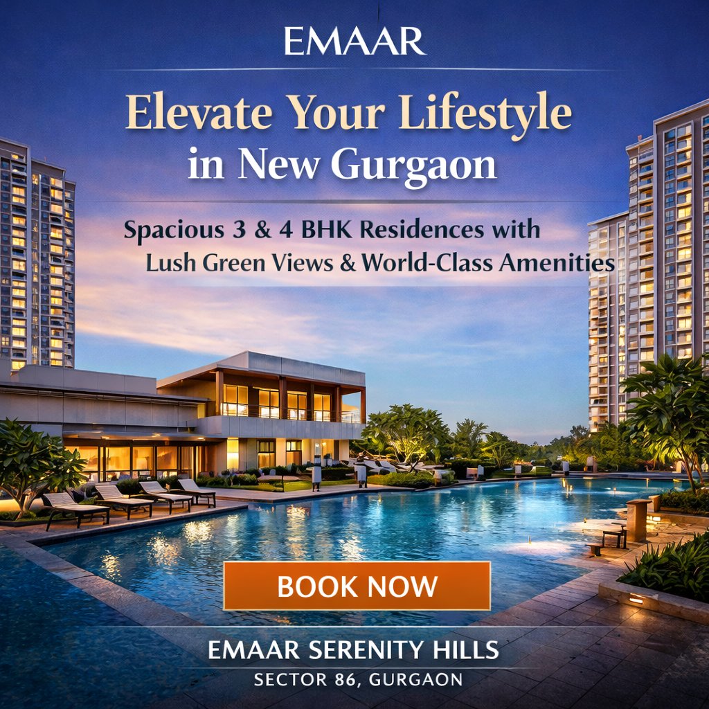 SRREALTYINDIA's tweet image. Located near Dwarka Expressway &amp;amp; NH-8, Emaar Serenity Hills Sector 86 Gurgaon offers seamless connectivity to Delhi &amp;amp; major hubs.

 Call now for exclusive offers!

#DwarkaExpressway #GurgaonProperty #ConnectedLiving #PrimeLocation #RealEstateIndia #EmaarSerenity