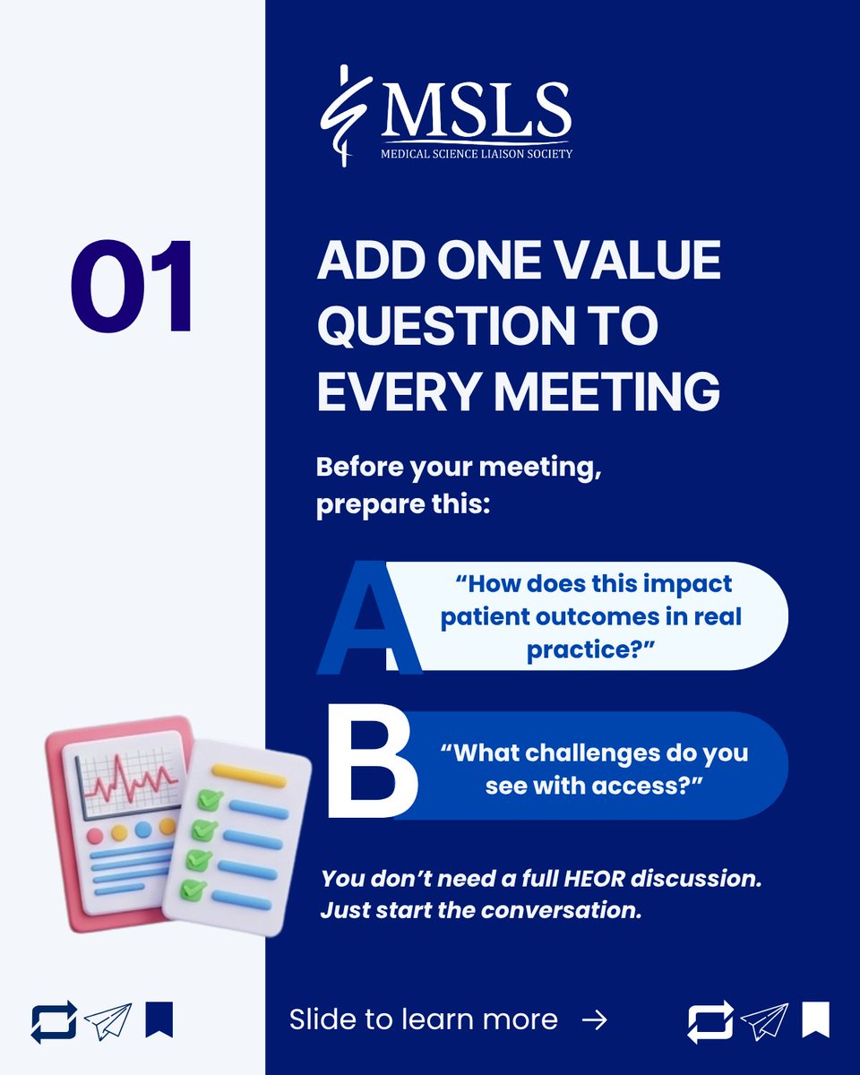 MSLSociety's tweet photo. Join HEOR for MSLs: Enhancing Scientific Engagement and Impactful KOL Discussions Virtual Training!

📅 May 15, 2026
⏲️12:00 PM – 4:00 PM EST
📌: Live via Zoom

Learn more &amp; register: https://t.co/FYccdaBFEK
Don’t just share the science.
Make it matter.
#HEOR #KOLengagement https://t.co/6Wp1uT9gQc