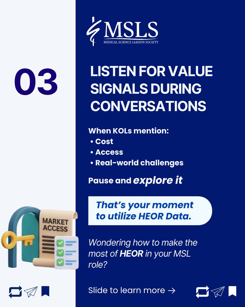 MSLSociety's tweet photo. Join HEOR for MSLs: Enhancing Scientific Engagement and Impactful KOL Discussions Virtual Training!

📅 May 15, 2026
⏲️12:00 PM – 4:00 PM EST
📌: Live via Zoom

Learn more &amp; register: https://t.co/FYccdaBFEK
Don’t just share the science.
Make it matter.
#HEOR #KOLengagement https://t.co/6Wp1uT9gQc
