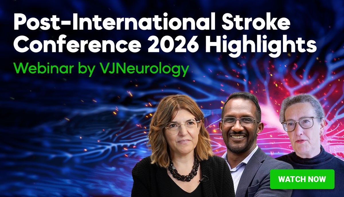 VJNeurology's tweet image. Missed our Post-International #Stroke Conference 2026 Highlights? 🧠  💻  Catch up below! 👇 

Featuring presentations &amp;amp; discussions on selected abstracts from the 2026 #InternationalStrokeConference (ISC) 🔦 

🎙️ Chair: @Simona_Sacco_ | Moderators: @VYogendrakumar &amp;amp; @HanneKCh
