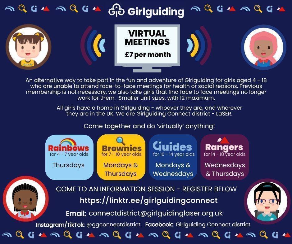 Stag_RosePPG's tweet image. #thursday #girlguiding linktr.ee/girlguidingcon…

✅Brownies - Monday &amp;amp; Thursday✅ 6.15 - 7.15pm
Guides - Monday &amp;amp; Wednesday
✅Rangers - Wednesday &amp;amp; Thursday✅
✅Rainbows - Thursday✅ 5 - 6pm

#rainbows #brownies #guides #rangers #virtualmeetup #inclusionmatters